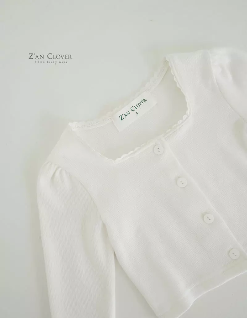 Zan Clover - Korean Children Fashion - #prettylittlegirls - Rib Square Cardigan - 7
