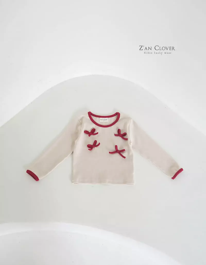 Zan Clover - Korean Children Fashion - #minifashionista - Ribbon Tee - 4