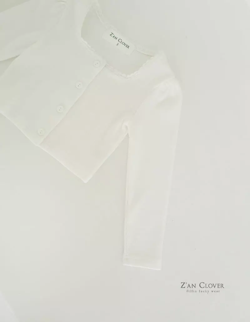 Zan Clover - Korean Children Fashion - #todddlerfashion - Rib Square Cardigan - 8