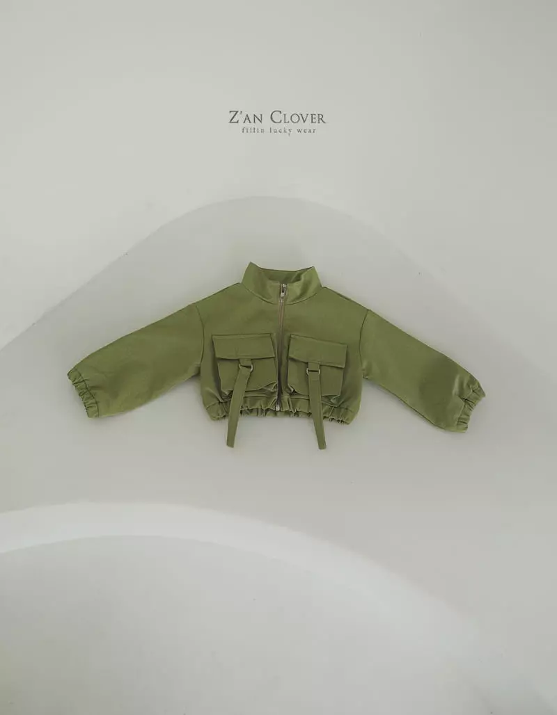 Zan Clover - Korean Children Fashion - #toddlerclothing - Leather Cargo Jumper - 6
