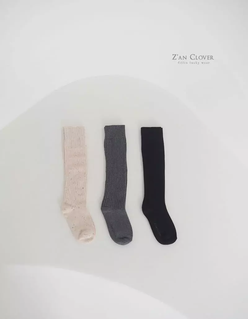 Zan Clover - Korean Children Fashion - #toddlerclothing - Plain Ober Knee Socks - 2