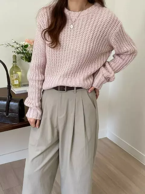 Adaze - Korean Women Fashion - #momslook - Candy Tom Round Tee - 11