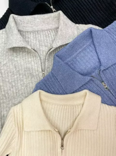Adaze - Korean Women Fashion - #momslook - candy Zip-up