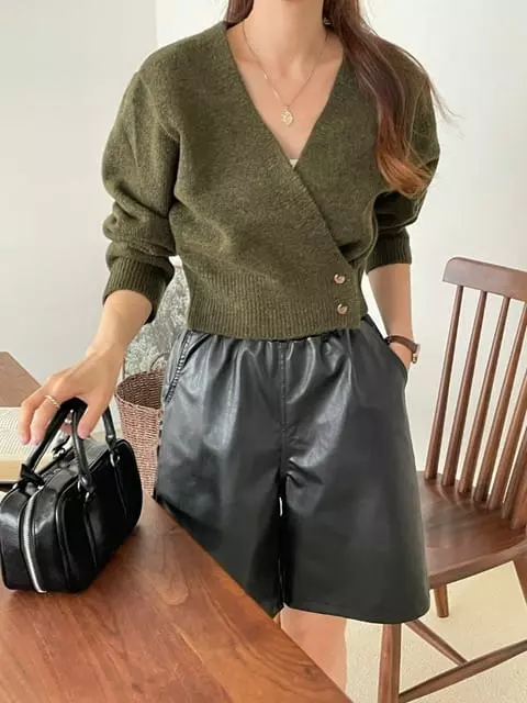 Adaze - Korean Women Fashion - #shopsmall - Loun Crop Cardigan - 12