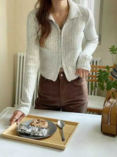 Adaze - Korean Women Fashion - #momslook - candy Zip-up - 4