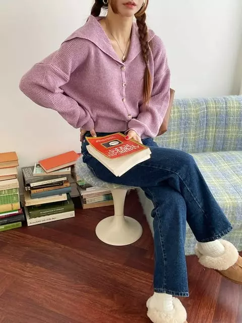Adaze - Korean Women Fashion - #womensfashion - Sailor Box Cardigan - 2
