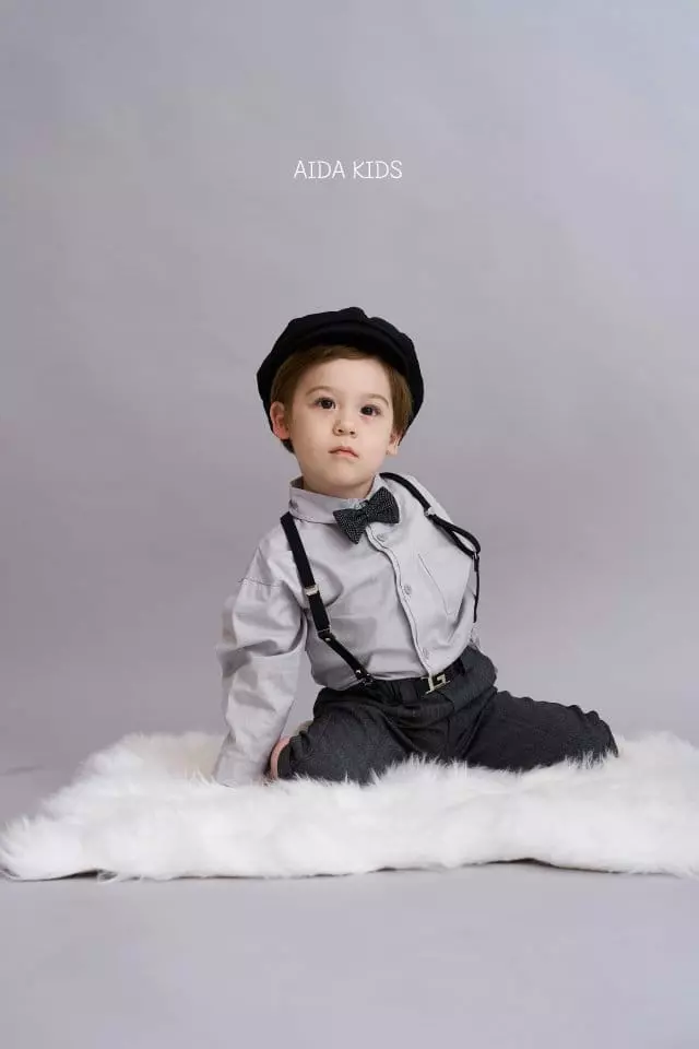 Aida - Korean Children Fashion - #stylishchildhood - Gray Shirt