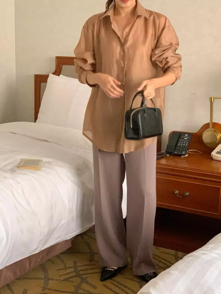 Atthismoment - Korean Women Fashion - #momslook - Back Slit Shirt - 2
