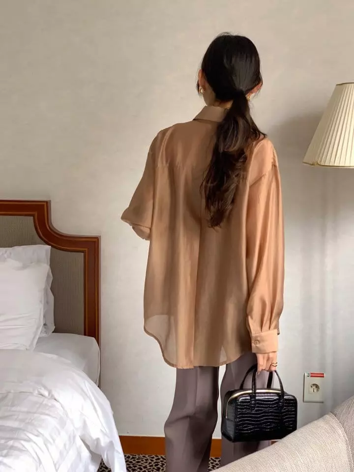 Atthismoment - Korean Women Fashion - #momslook - Back Slit Shirt - 6