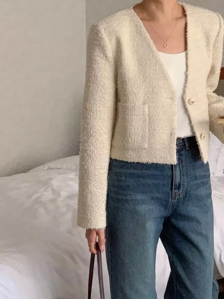 Atthismoment - Korean Women Fashion - #momslook - Hepburn Twid Jacket - 9