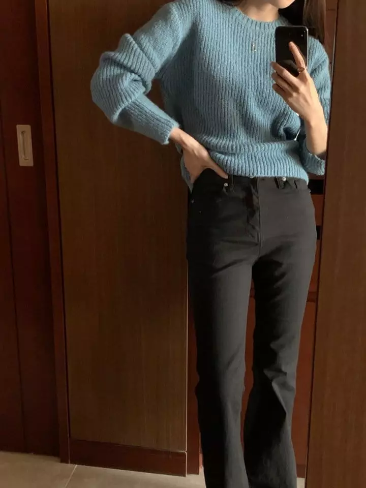 Atthismoment - Korean Women Fashion - #momslook - Back Button Knit Tee - 6