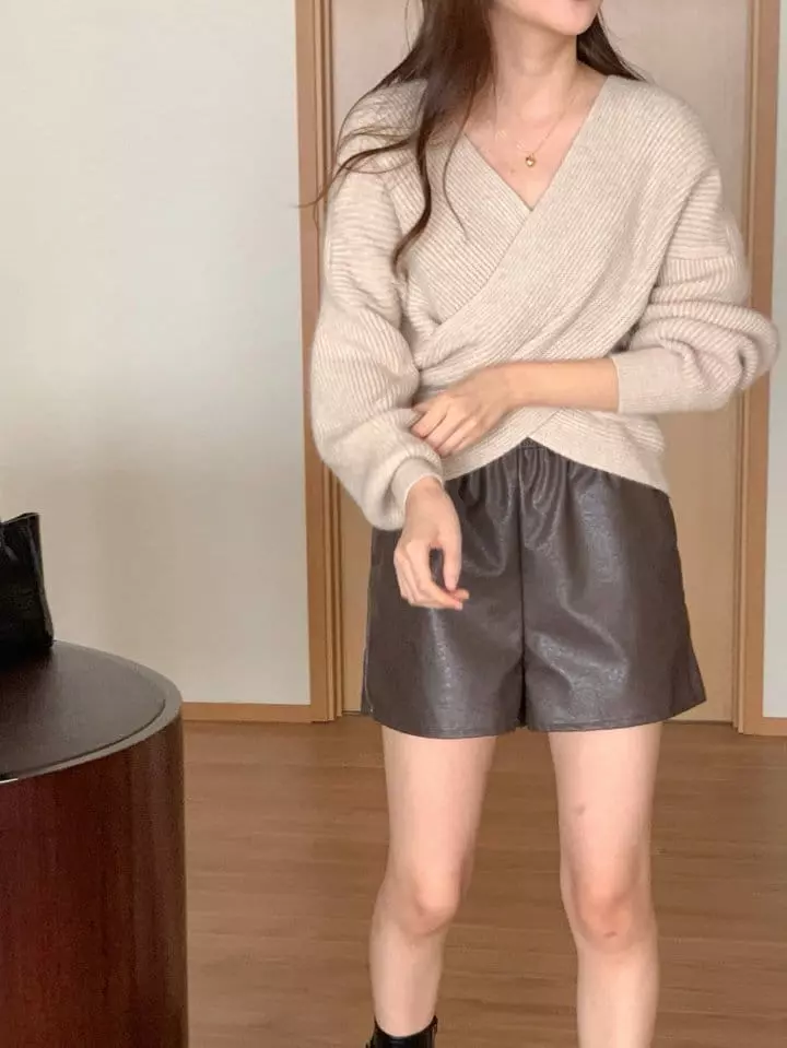 Atthismoment - Korean Women Fashion - #vintagekidsstyle - Twin Knit Tee - 2