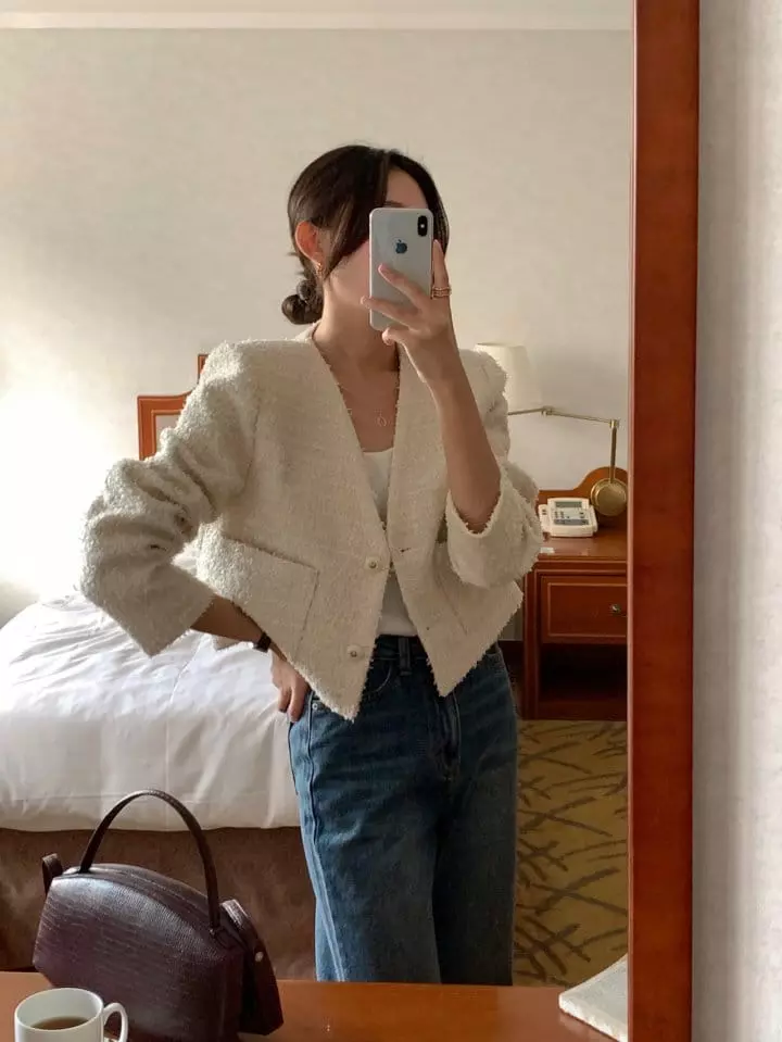 Atthismoment - Korean Women Fashion - #womensfashion - Hepburn Twid Jacket - 6