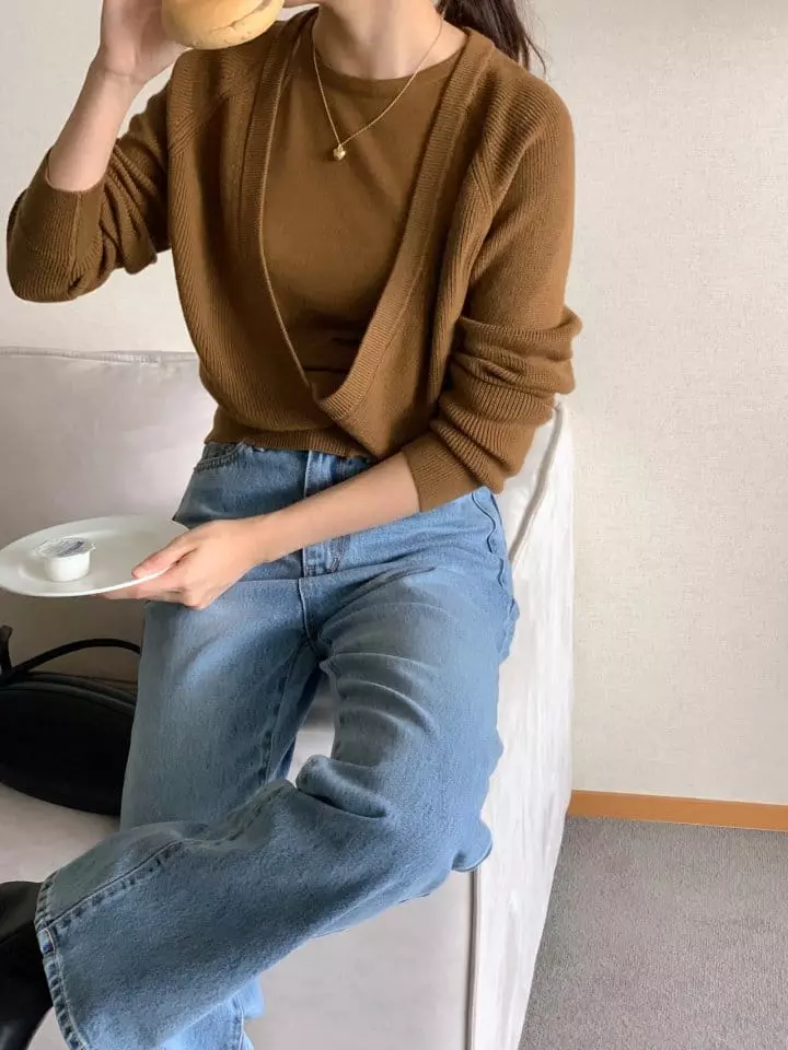 Atthismoment - Korean Women Fashion - #womensfashion - Two Way Knit Tee