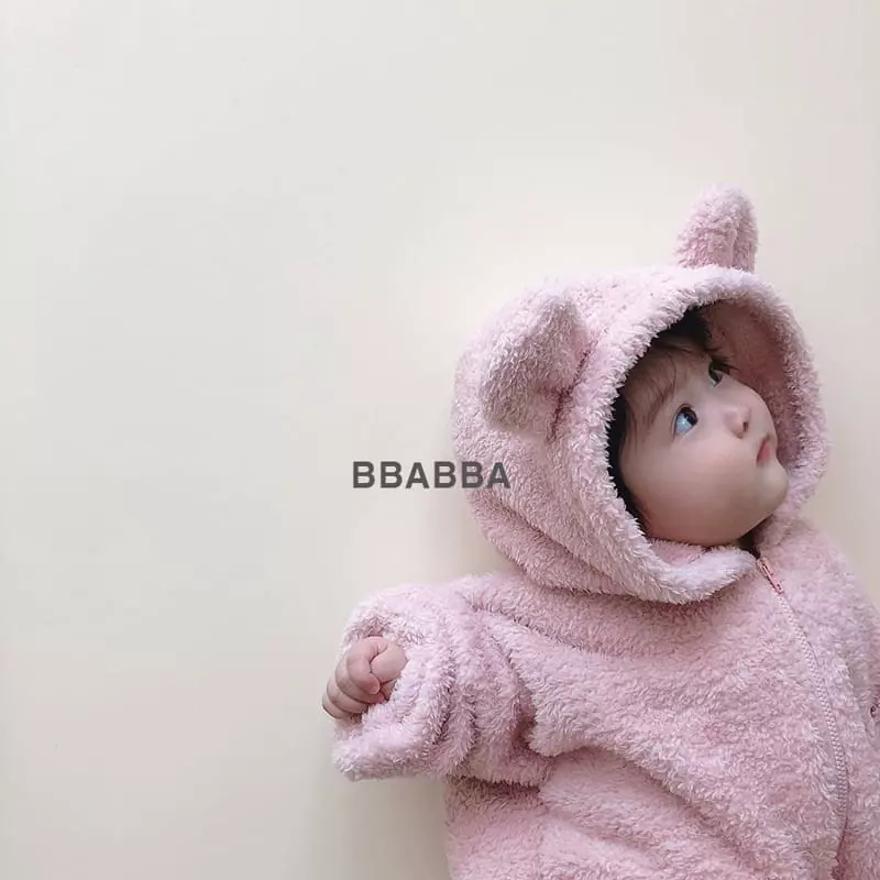 Bbabba - Korean Baby Fashion - #babyboutique - Cozy Bear Bodysuit - 2