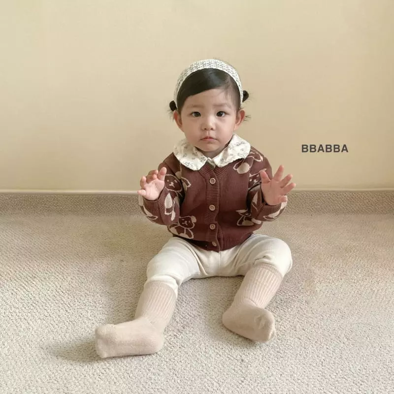 Bbabba - Korean Women Fashion - #restrostyle - Bear Knit Cardigan Mom - 8