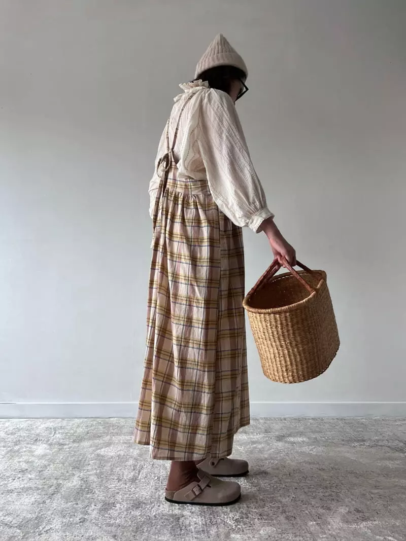 Bon Bon Butik - Korean Women Fashion - #romanticstyle - Mom Check One-pece - 7