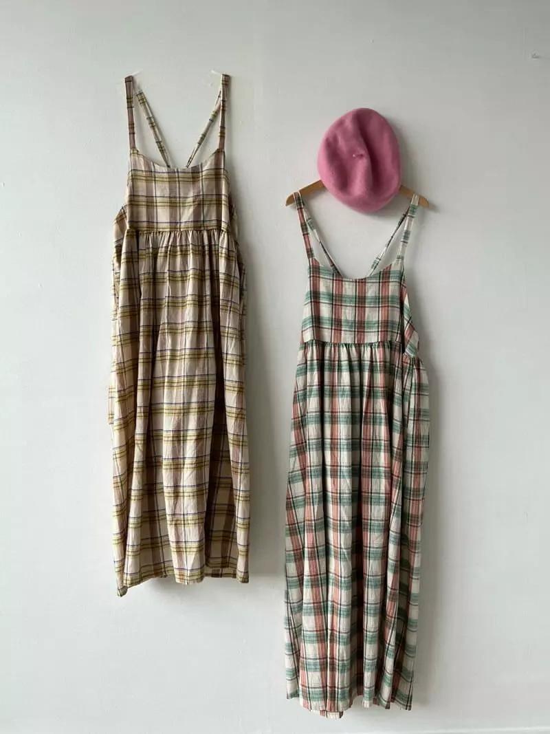 Bon Bon Butik - Korean Women Fashion - #womensfashion - Mom Check One-pece - 2