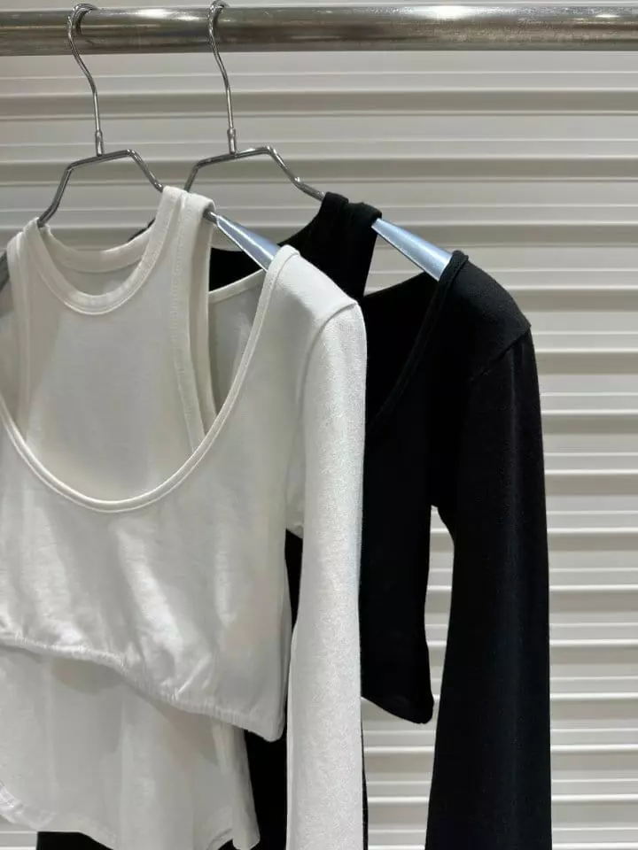 Bricklane - Korean Women Fashion - #momslook - Bandy Crop Set - 2