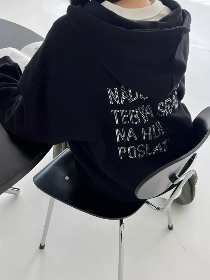 Bricklane - Korean Women Fashion - #momslook - Peace Hoody Jumper - 4