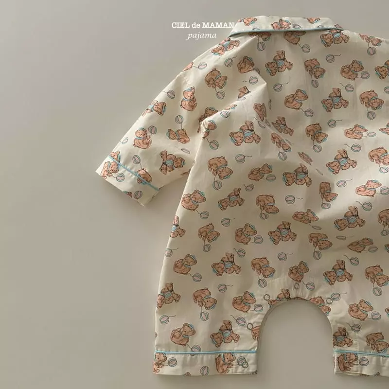 Ciel De Maman - Korean Baby Fashion - #babyoutfit - Bear Pajama Bebe - 4