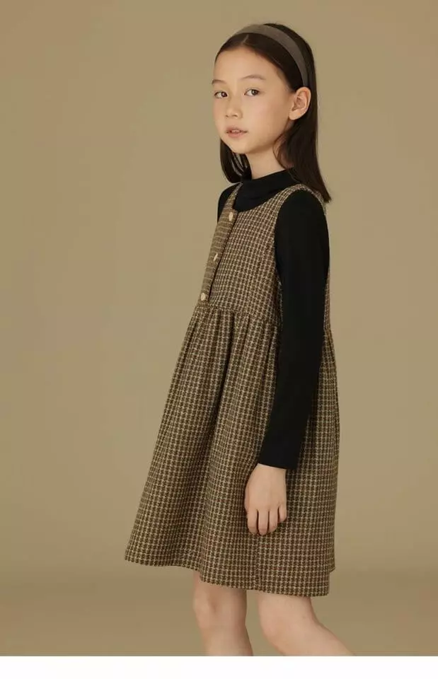 Ciel De Maman - Korean Children Fashion - #Kfashion4kids - Classic Check One-piece