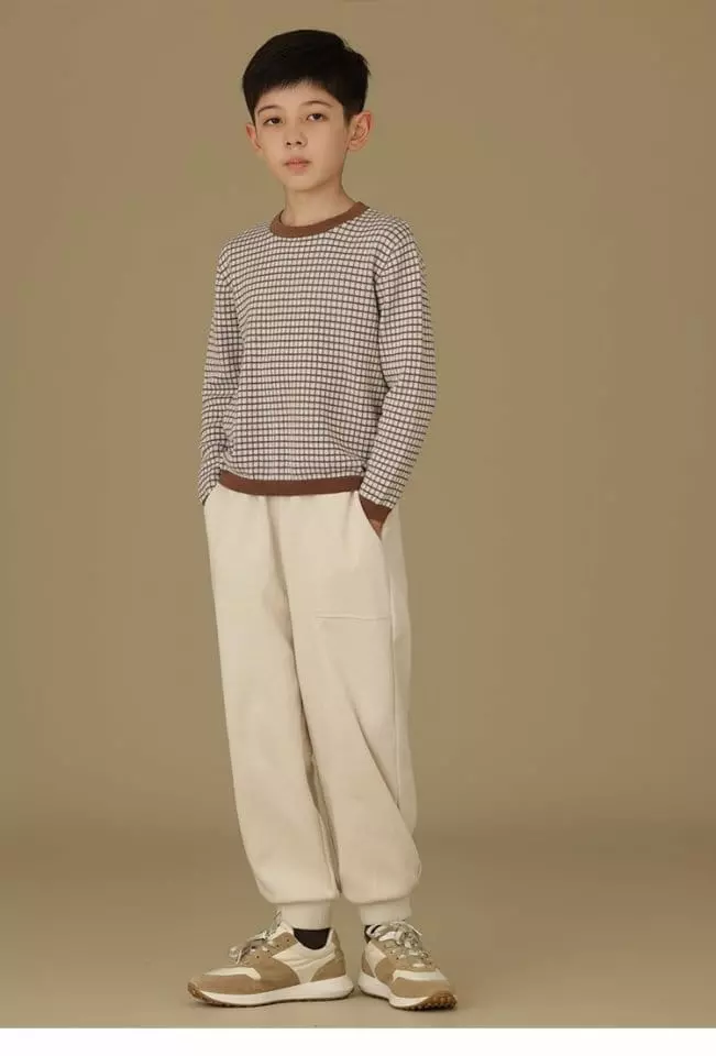 Ciel De Maman - Korean Children Fashion - #childofig - Skin Check Knit Tee - 7