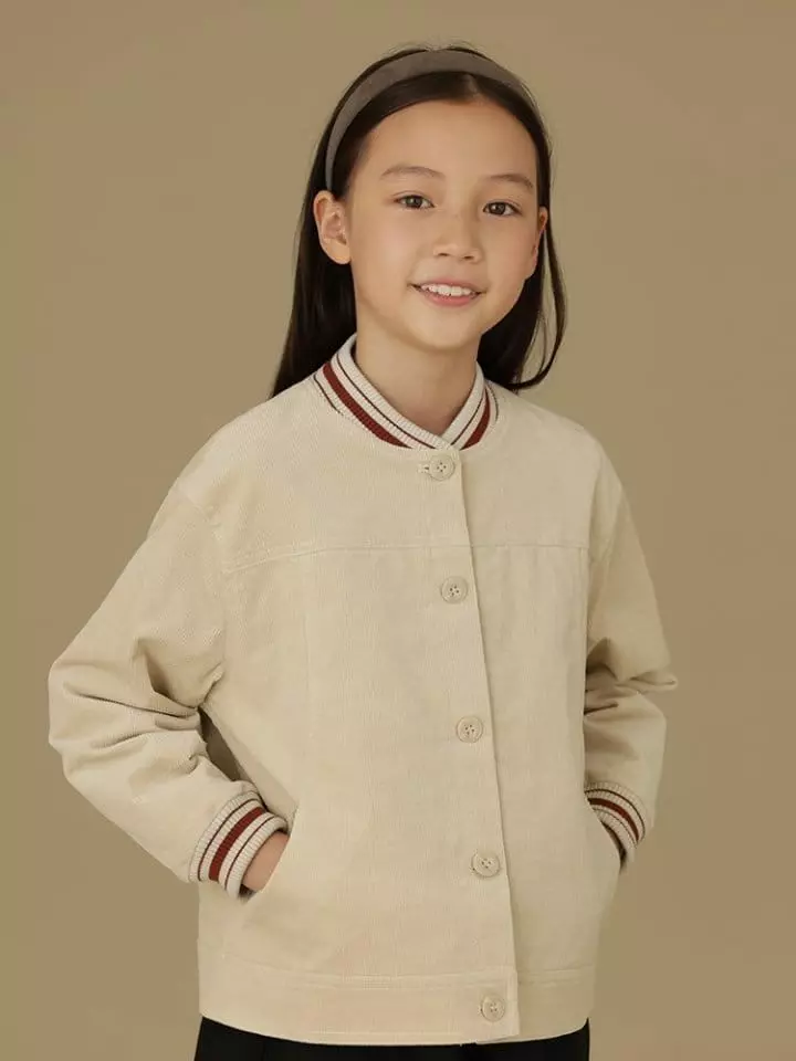 Ciel De Maman - Korean Children Fashion - #childrensboutique - Corduroy Baseball Jumper - 7
