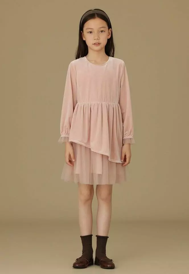Ciel De Maman - Korean Children Fashion - #designkidswear - Unbal Velvet One-piece