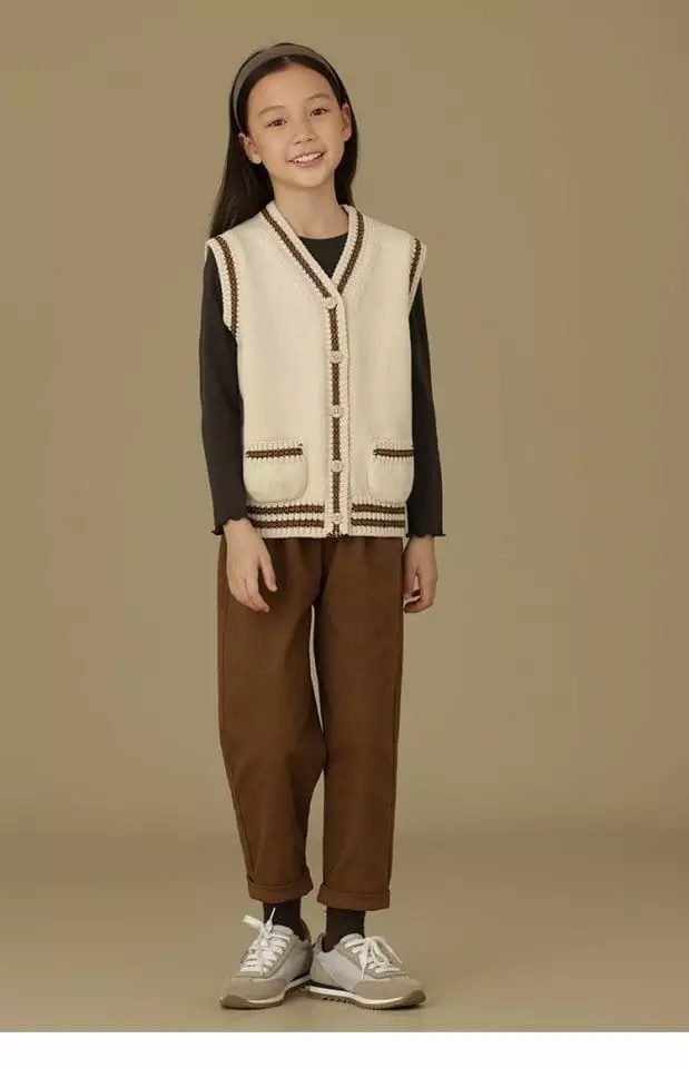 Ciel De Maman - Korean Children Fashion - #discoveringself - V Neck Vest