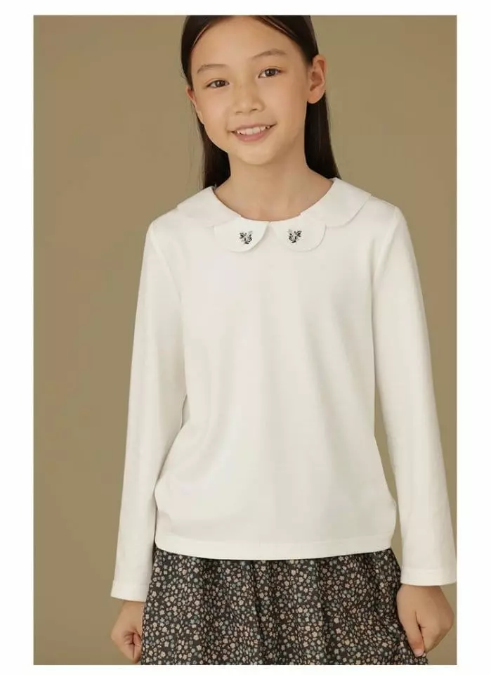 Ciel De Maman - Korean Children Fashion - #fashionkids - Embroidery Blouse - 3