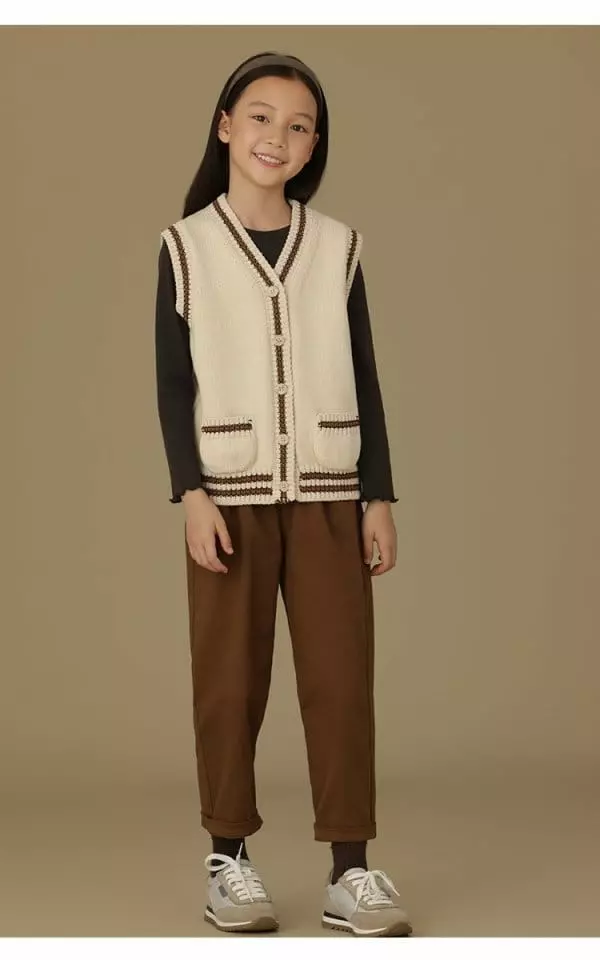Ciel De Maman - Korean Children Fashion - #fashionkids - V Neck Vest - 2