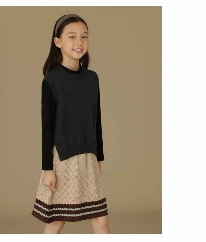 Ciel De Maman - Korean Children Fashion - #kidsshorts - Knit A Line Skirt - 7