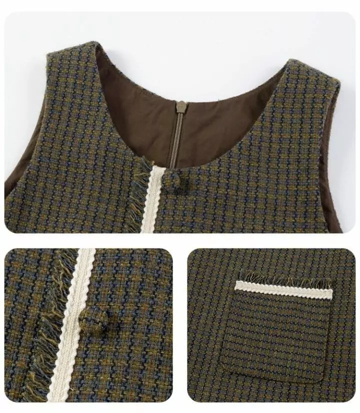 Ciel De Maman - Korean Children Fashion - #kidsstore - Wool Pocket One-piece - 11