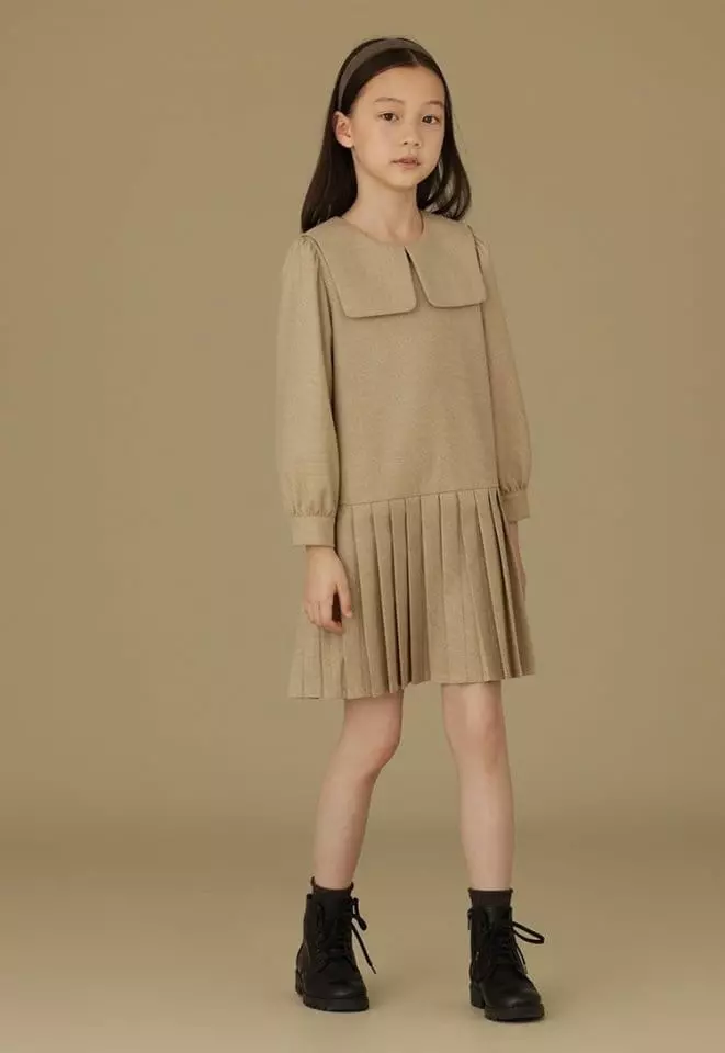 Ciel De Maman - Korean Children Fashion - #kidzfashiontrend - Pleats School One-piece