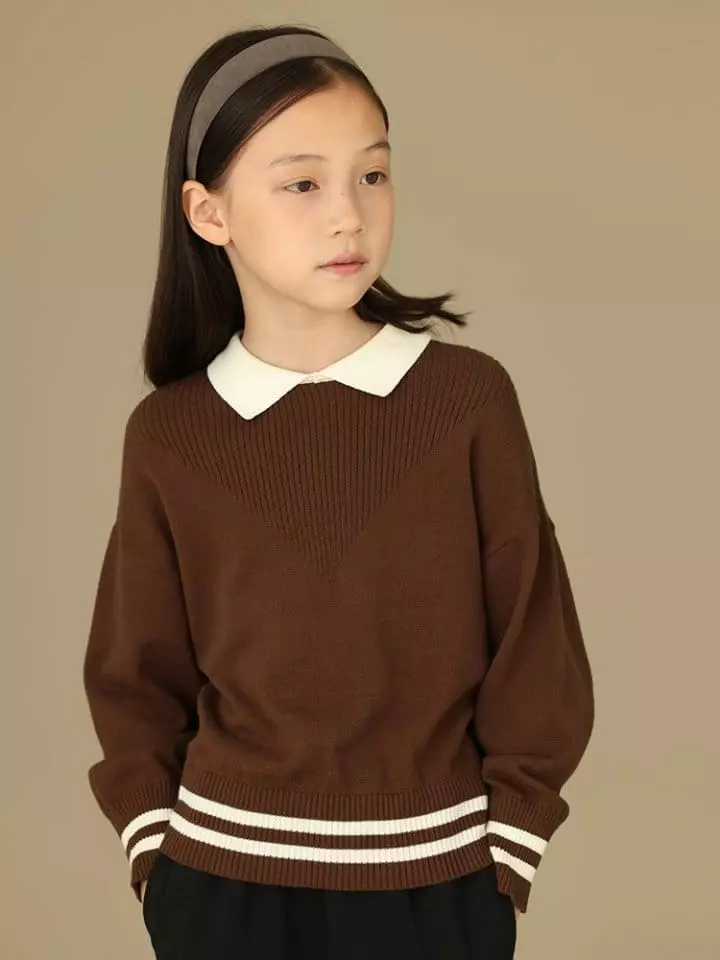 Ciel De Maman - Korean Children Fashion - #magicofchildhood - Flo Neck Knit Tee - 12