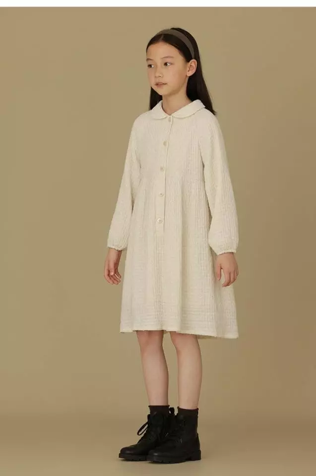 Ciel De Maman - Korean Children Fashion - #magicofchildhood - Texture Half Open One-piece - 5