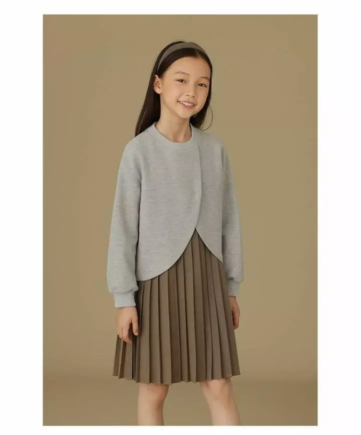 Ciel De Maman - Korean Children Fashion - #magicofchildhood - Cross Crop Sweatshirt - 2