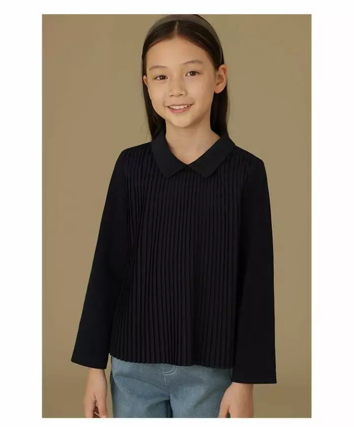 Ciel De Maman - Korean Children Fashion - #magicofchildhood - Knit Pleats Tee - 2