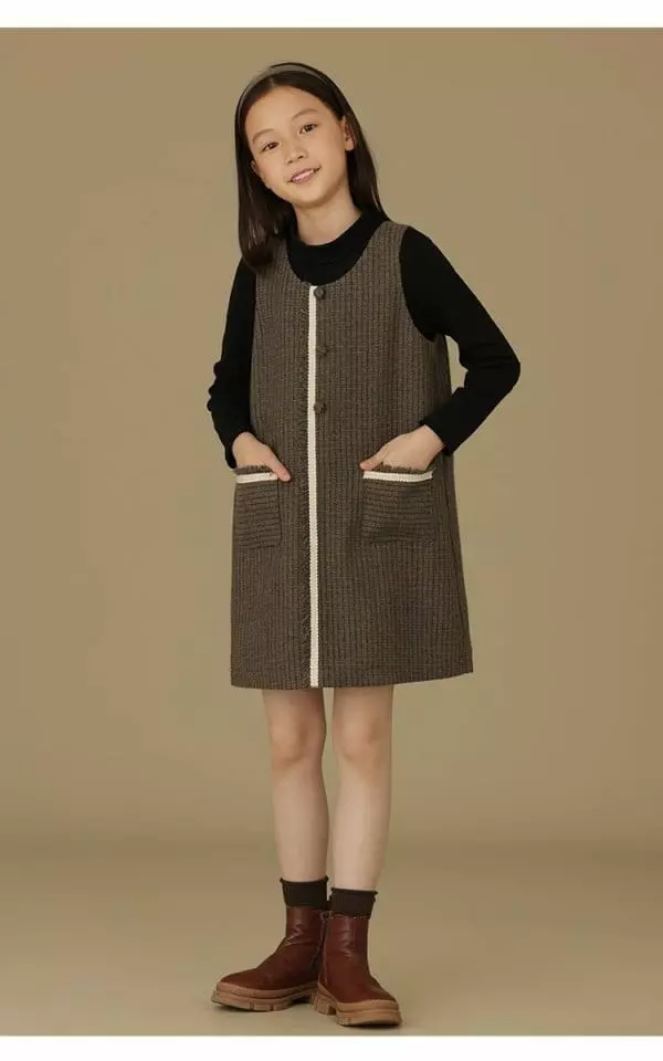 Ciel De Maman - Korean Children Fashion - #minifashionista - Wool Pocket One-piece - 2