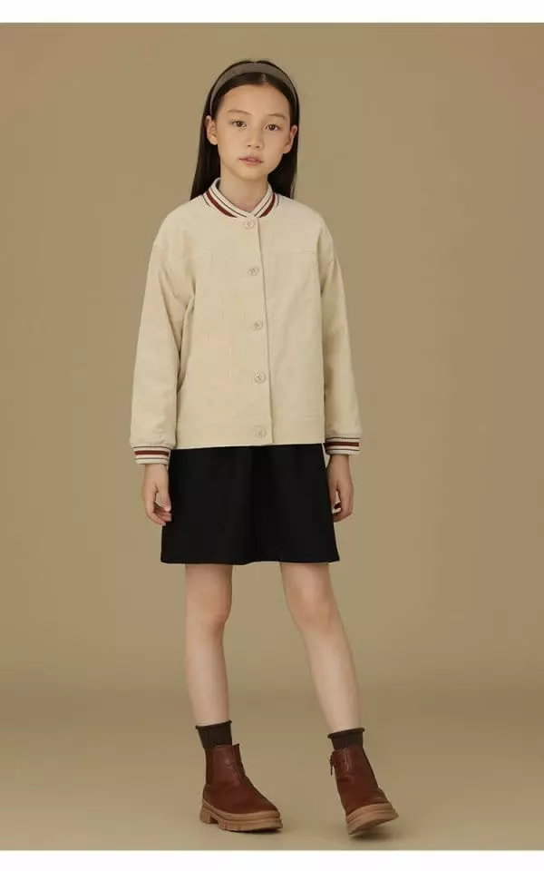 Ciel De Maman - Korean Children Fashion - #prettylittlegirls - Corduroy Baseball Jumper - 2