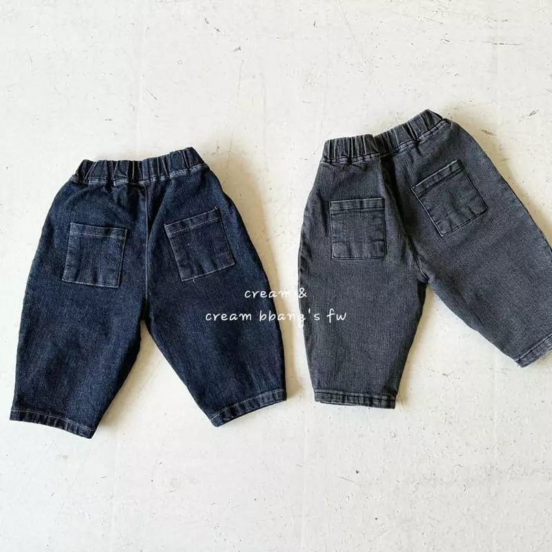 Cream Bbang - Korean Children Fashion - #childofig - Denim Pants