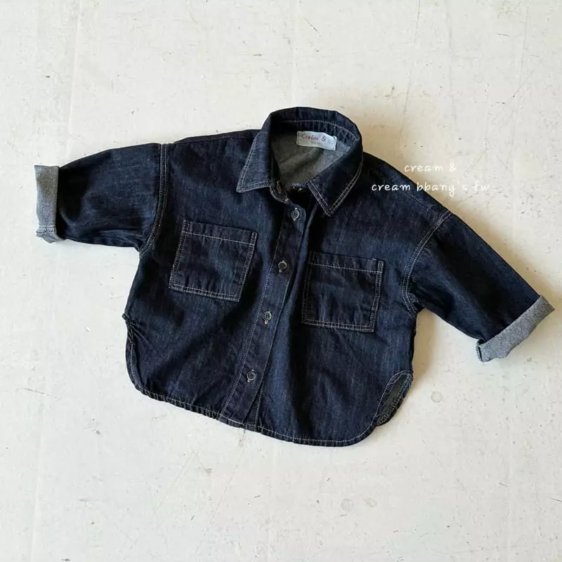Cream Bbang - Korean Children Fashion - #childrensboutique - Trend Denim Shirt