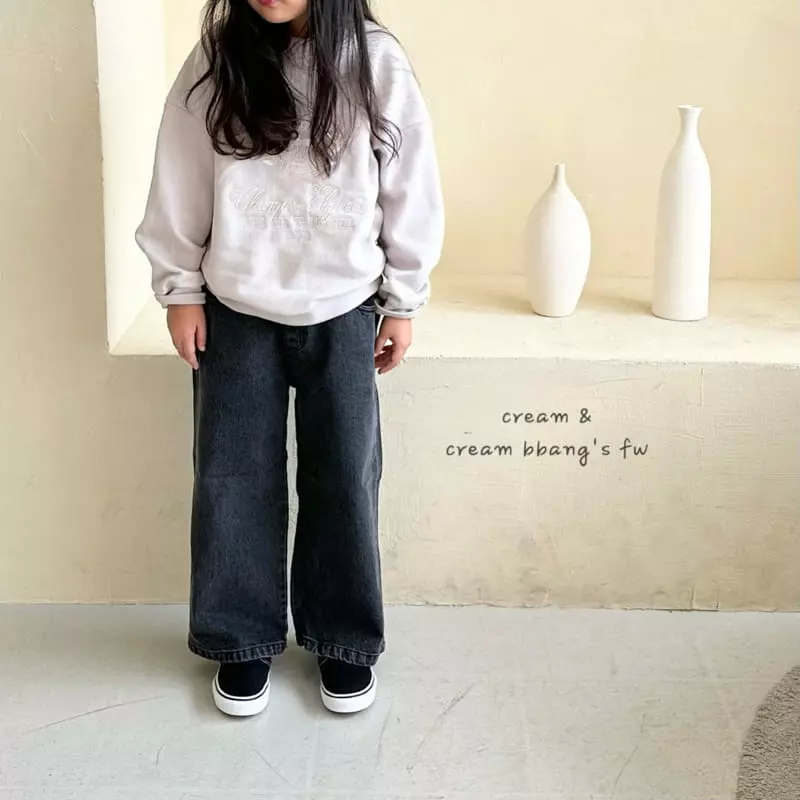 Cream Bbang - Korean Children Fashion - #prettylittlegirls - Paris Embroidery Sweatshirt