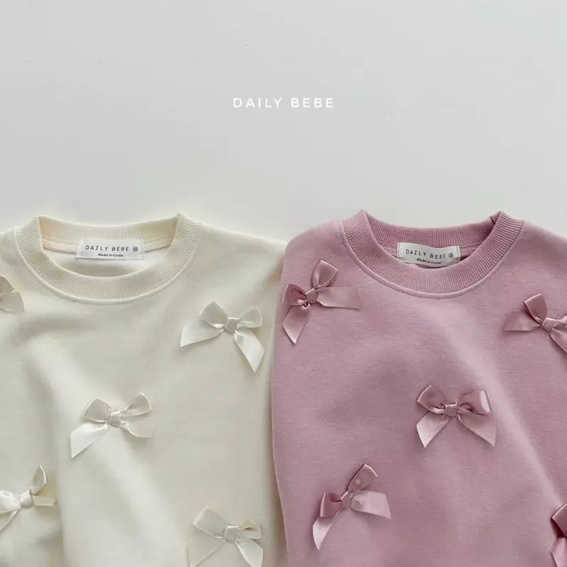Daily Bebe - Korean Children Fashion - #magicofchildhood - Ribbon Crop Sweatshirt - 7
