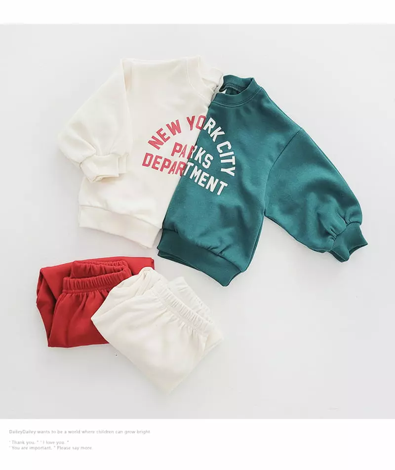 Daily Daily - Korean Children Fashion - #childofig - New York Top Bottom Set - 11