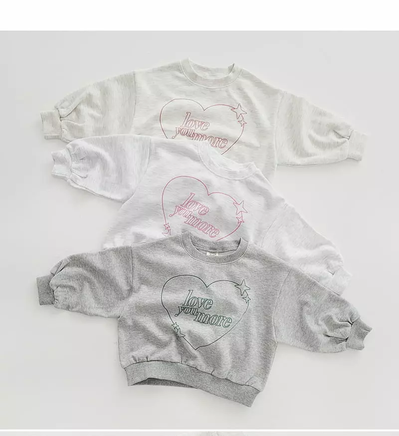 Daily Daily - Korean Children Fashion - #littlefashionista - Heart Shiny Top Bottom Set - 4