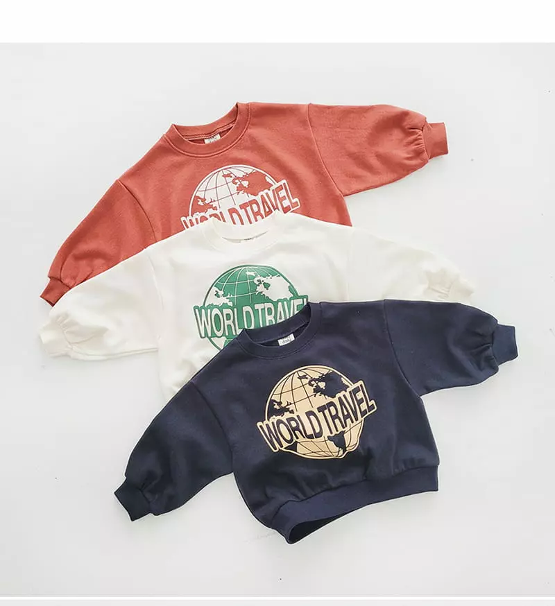 Daily Daily - Korean Children Fashion - #magicofchildhood - World Travel Top Bottom Set - 4
