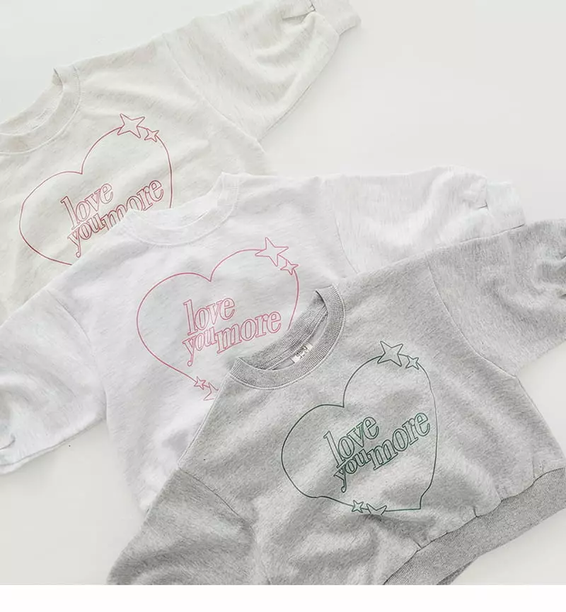 Daily Daily - Korean Children Fashion - #minifashionista - Heart Shiny Top Bottom Set - 5