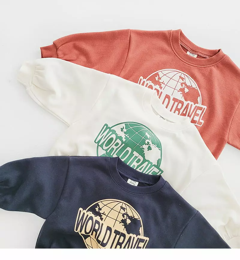 Daily Daily - Korean Children Fashion - #prettylittlegirls - World Travel Top Bottom Set - 5